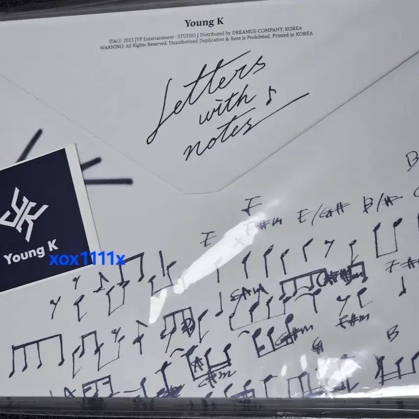 [BUNJANG] Young K Signed Official Album "Letters with notes" / 영케이 친필 싸인 앨범 영현 정규 1집 렛윗노 Letters with notes