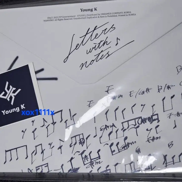 [BUNJANG] Young K Signed Official Album "Letters with notes" / 영케이 친필 싸인 앨범 영현 정규 1집 레윗노 Letters with notes