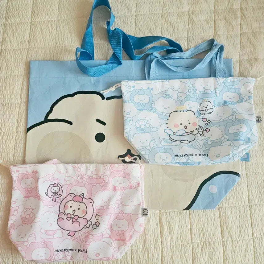 [BUNJANG] Manggeolzi Gom Manggeolgom Manggom Pouch Bundle Set / 망그러진 곰 망글곰 망곰  파우치 일괄