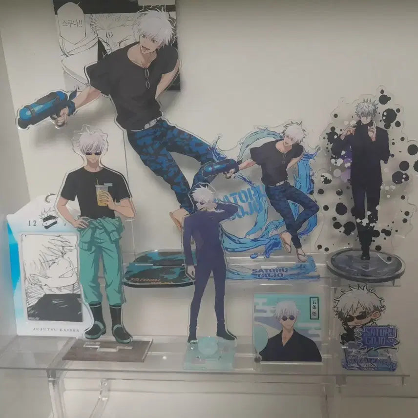 [BUNJANG] Jujutsu Kaisen Satoru Gojo Acrylic Stand &amp; Photocard Holder Bundle Set / 8종 일괄) 주술회전 고죠 사토루 아크릴 스탠드, 포카 홀더
