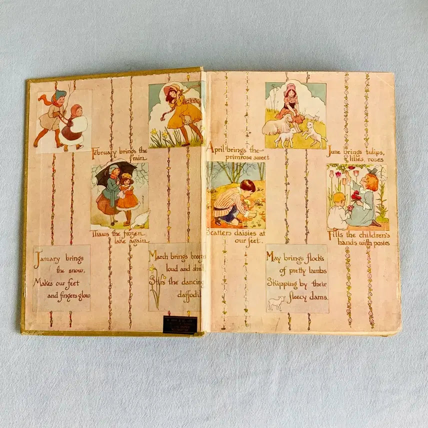 [BUNJANG] 1920s Antique English "Verses for Children" Illustrated Book by Margaret W. Tarrant / 1920년대 영국 엔틱 판화 아동문학 도서 Verses for Children
