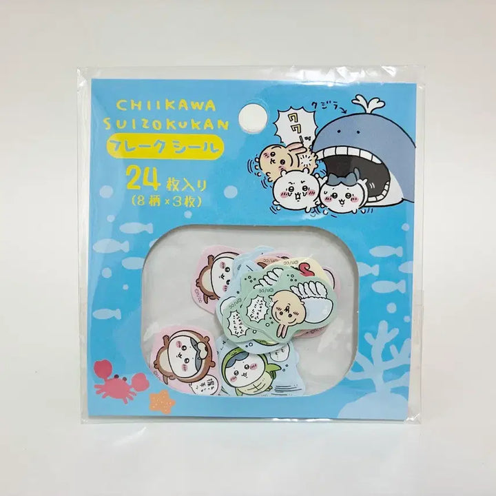[BUNJANG] Chiikawa Nagano Aquarium Flake Seal Stickers / 치이카와 나가노 수족관 후레이크씰 스티커