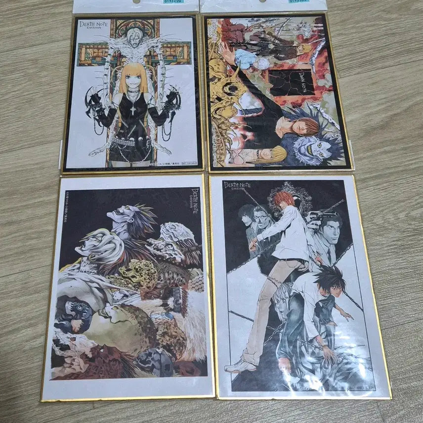 [BUNJANG] Death Note Exhibition Limited Shikishi Set (4 Types) / 데스노트 전시회 한정 색지 4종