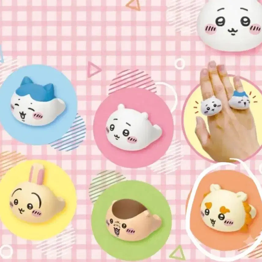 [BUNJANG] Chiikawa Hachiware Face Ring Gacha Sealed New Product / 치이카와 얼굴 반지 가챠 하치와레 미개봉 새상품