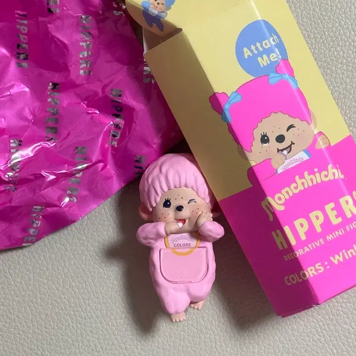 [BUNJANG] Monchhichi Colors Hyper Figure Pink / 몬치치 컬러즈 히퍼 피규어 핑크