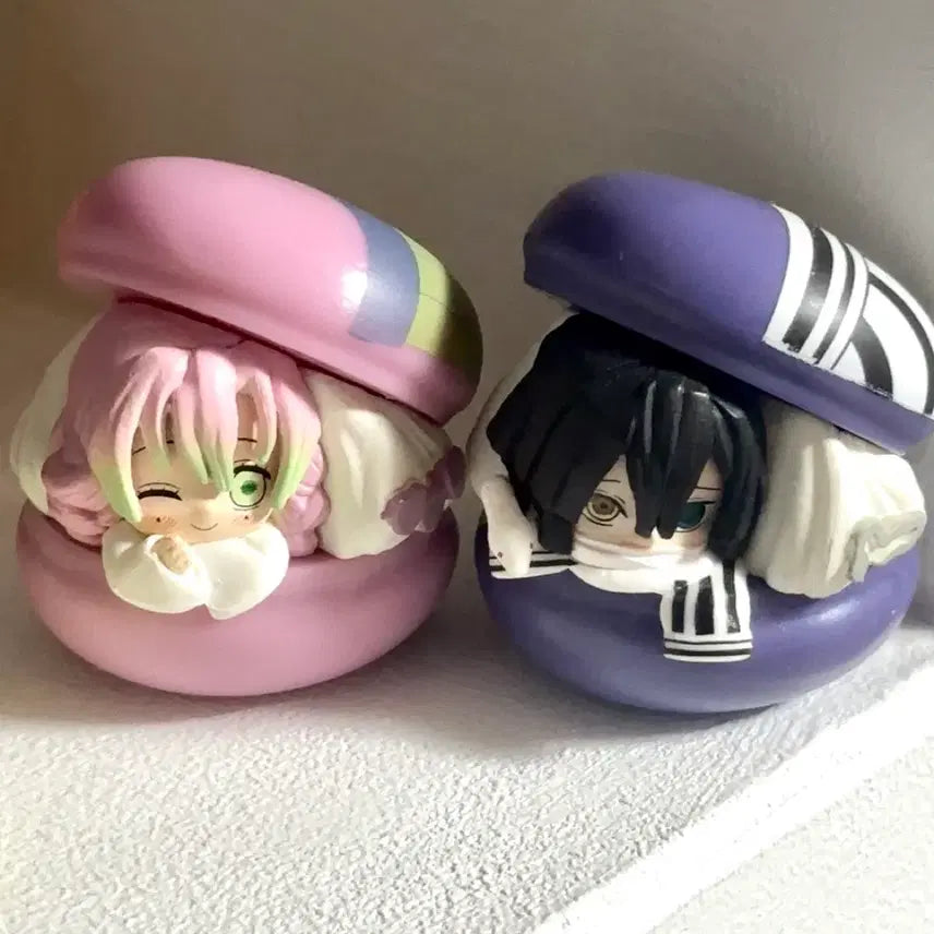 [BUNJANG] Demon Slayer Macaron Figure Mitsuri &amp; Obanai Bundle Set / 귀멸의칼날 마카롱 피규어 미츠리 오바나이 일괄 양도