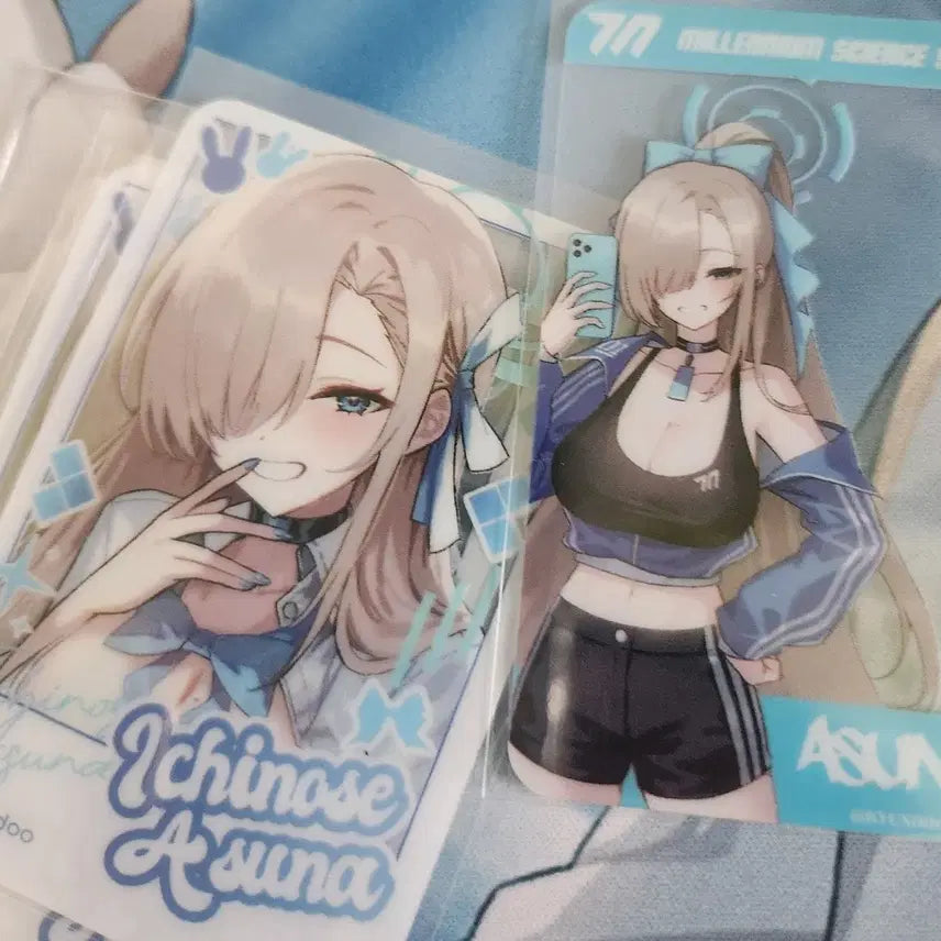 [BUNJANG] Blue Archive Ichinose Asuna Swimsuit Acrylic Stand &amp; Transparent Photocard Set / 블루아카이브 이치노세 아스나 수영복 아크릴 스탠드 투명 포토카드 포카