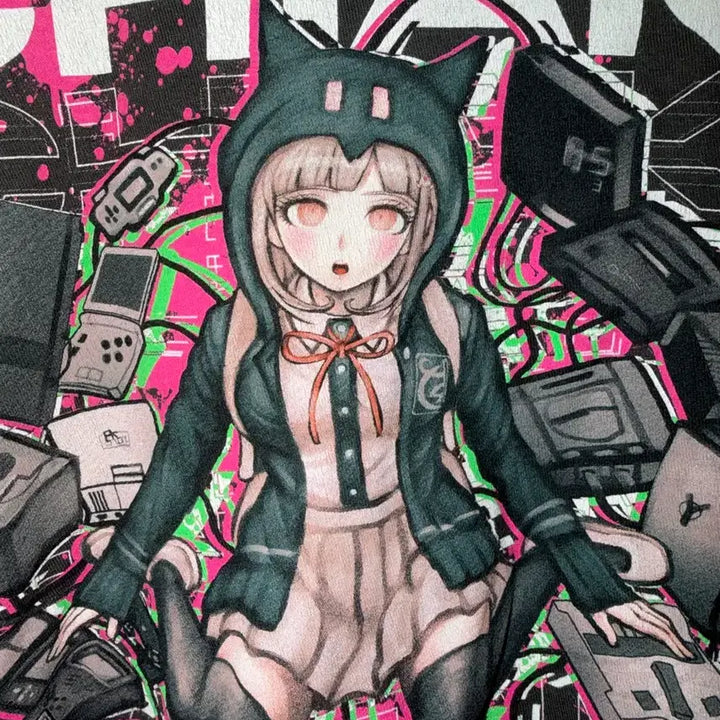 [BUNJANG] Vintage Danganronpa Chiaki Nanami T-Shirt / 빈티지 단간론파 나나미 치아키 반팔 티셔츠