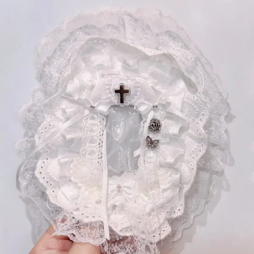 [BUNJANG] White Lace Handmade Photocard Holder / 화이트 레이스 탑꾸 탑로더 꾸미기 핸드메이드 포카홀더
