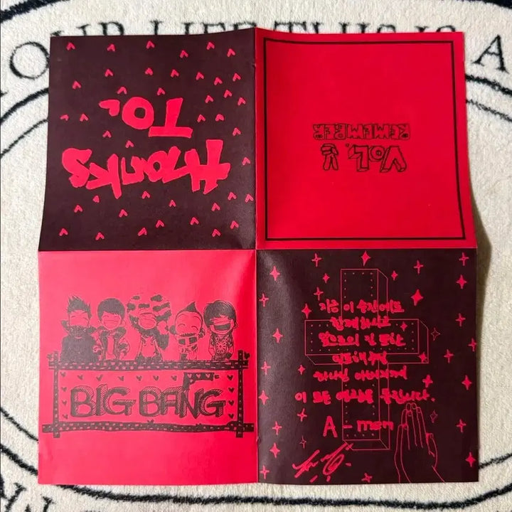 [BUNJANG] Bigbang Red Sunset Album Lucky Draw Member Handwritten Letter &amp; Signature / 빅뱅 붉은노을 편지 손글씨