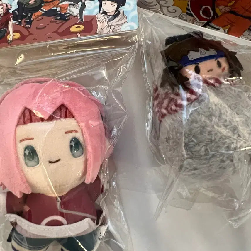 [BUNJANG] Naruto Chinese Lottery Sakura &amp; Kiba Bundle Unsealed Plush Dolls / 나루토 중국쿠지 사쿠라, 키바 일괄 미개봉 판매