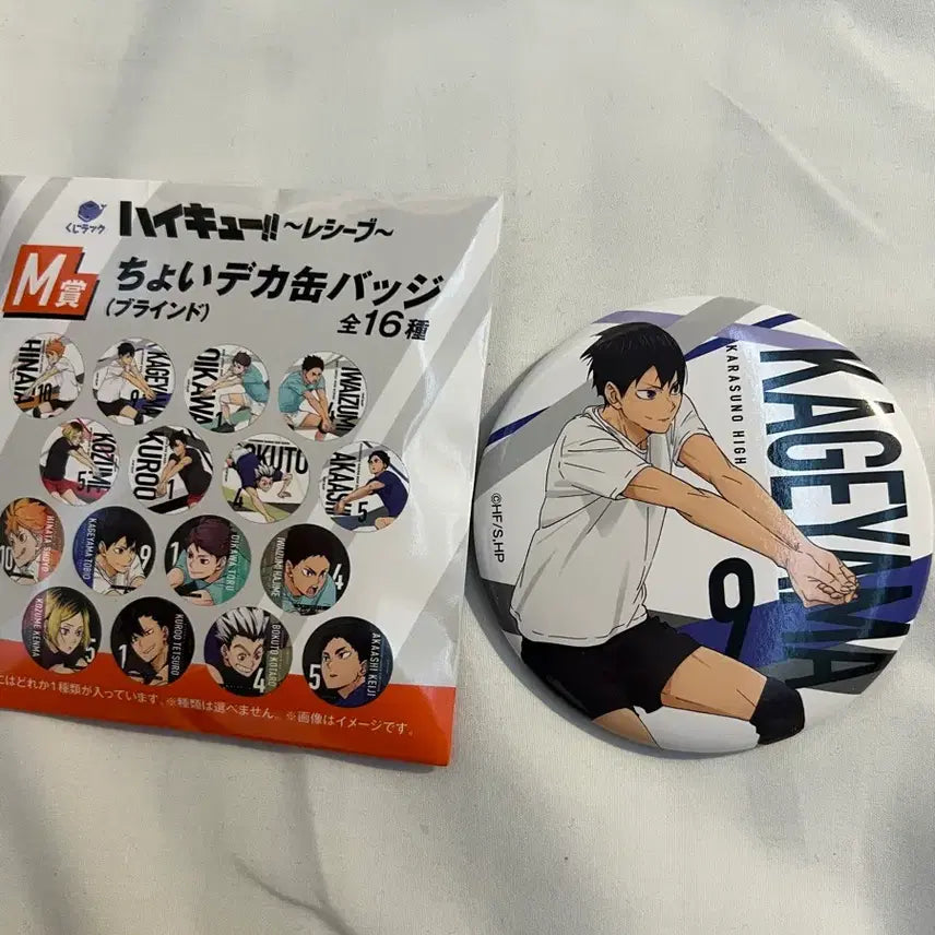 [BUNJANG] Haikyuu!! Kageyama Tobio M Prize Can Badge / 하이큐 리시브쿠지 M상 카게야마 토비오 캔뱃지 새상품