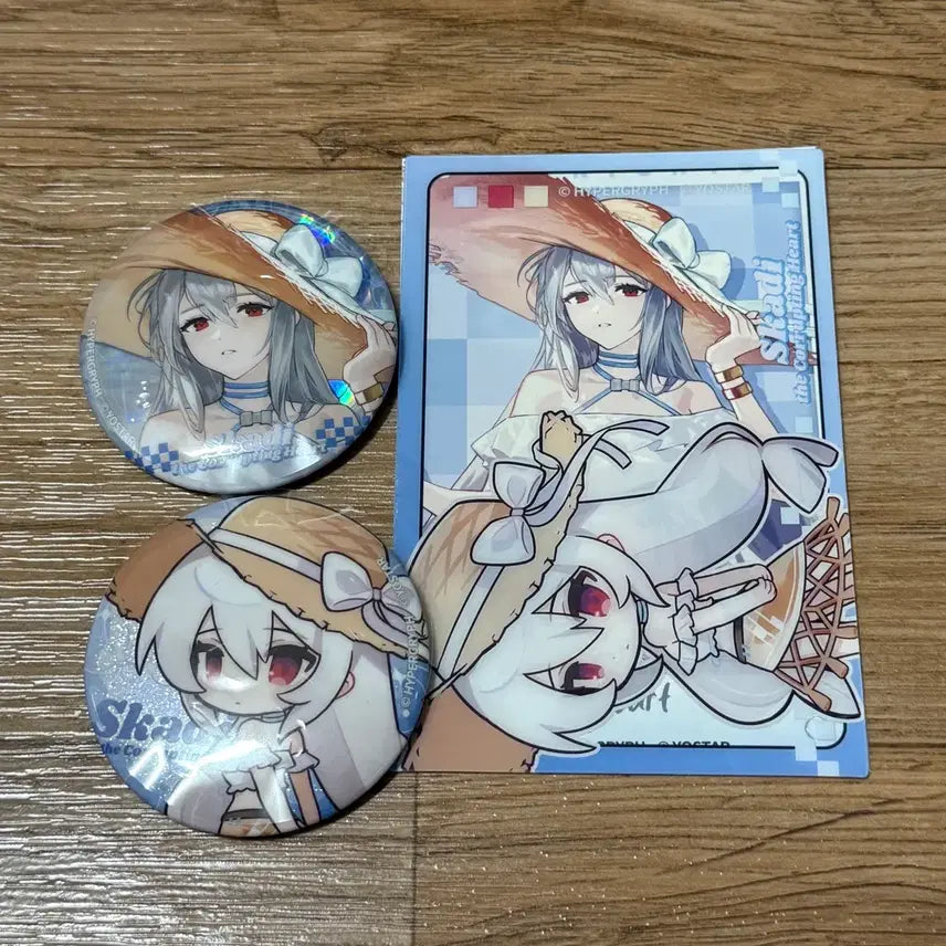 [BUNJANG] Arknights Skadi Badge + Polaroid Bundle Set / 명일방주 팝업 스카디 뱃지+폴라로이드 일괄