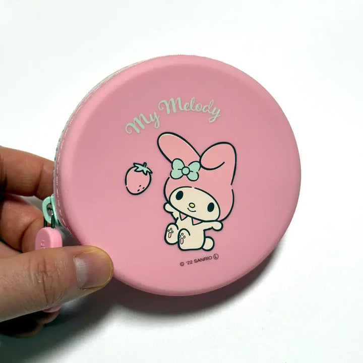 [BUNJANG] Sanrio My Melody Silicone Round Pouch / 산리오 마이멜로디 실리콘 원형 파우치