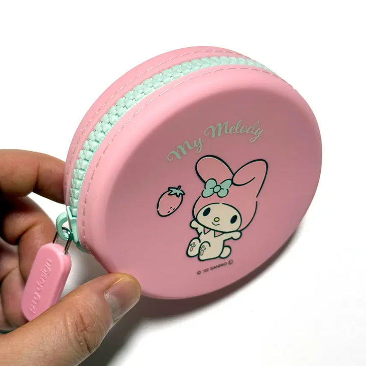 [BUNJANG] Sanrio My Melody Silicone Round Pouch / 산리오 마이멜로디 실리콘 원형 파우치