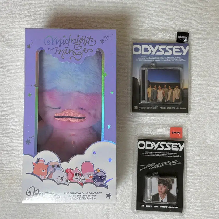 [BUNJANG] RIIZE Midnight Mirage Voice Keyring + Odyssey Smini Album (Sealed) / 라이즈 똘병이 보이스키링+스미니 미개봉 앨범