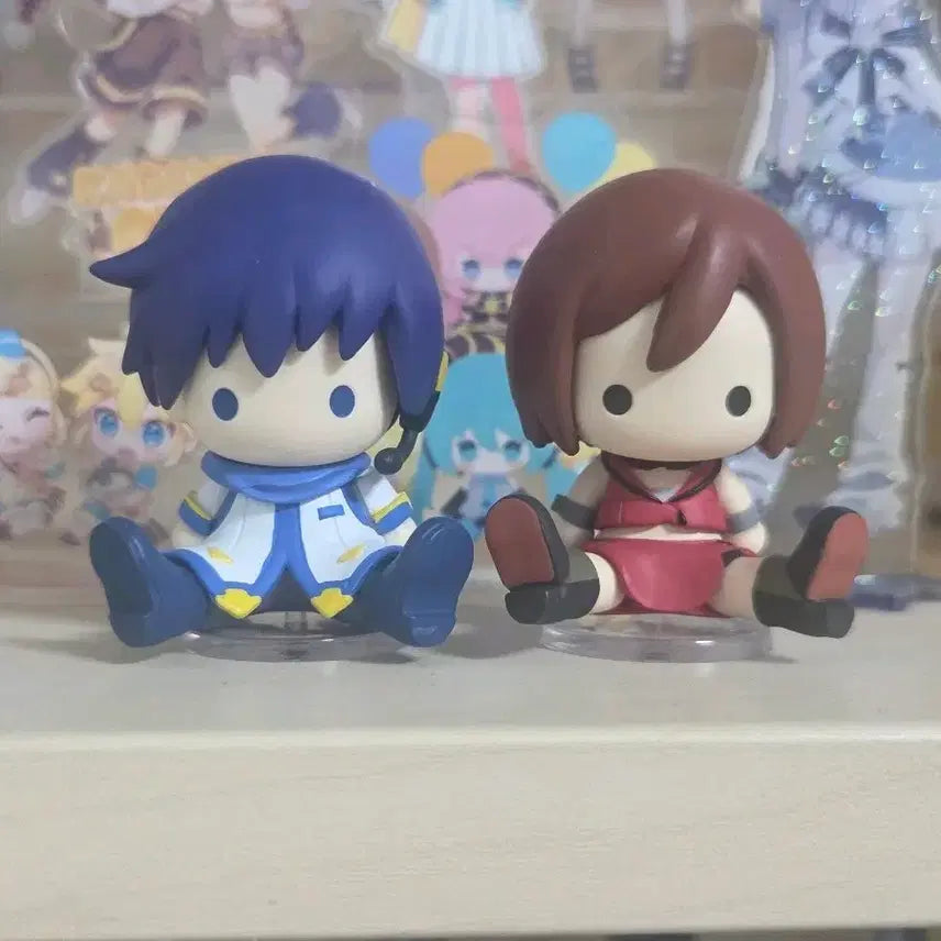 [BUNJANG] Vocaloid Kaito &amp; Meiko Pet doll Bundle Set / 일괄) 카이토 메이코 페타돌 일괄 ㅣ 보컬로이드 KAITO MEIKO