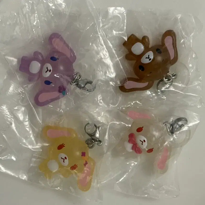 [BUNJANG] Bandai Sugar Bunnies Majirushi Figure Bundle Set (Kuro Usa, Shiro Usa, Hana Usa, Blueberry Usa) / 반다이 슈가바니즈 메지루시 쿠로우사 시로우사 하나우사 블루베리우사 일괄