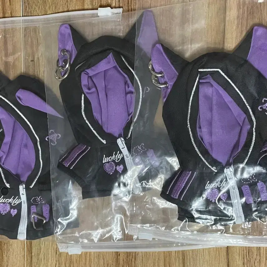 [BUNJANG] 10cm Doll Clothes Cat Purple Plush Hood Cape / 10cm 인형 옷 고양이 보라색 누이 의상 후드 망토 새상품 사이버펑크