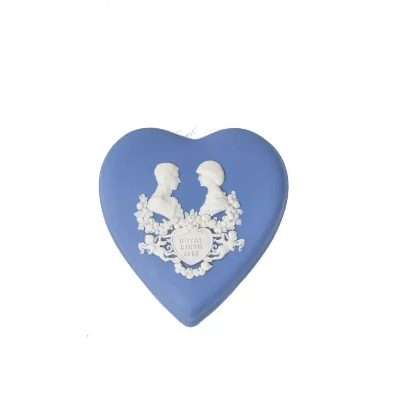 [BUNJANG] Wedgwood Jasperware Pale Blue Heart Trinket Box 1982 / [영국엔틱] 웨지우드 제스퍼웨어 페일블루 하트 트링켓 1982년