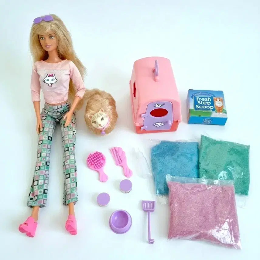 [BUNJANG] Mattel Vintage Barbie 2000s Kitty Fun Barbie Doll Set Used / 마텔  빈티지 바비 2000년 키티 펀 바비인형 세트 중고품