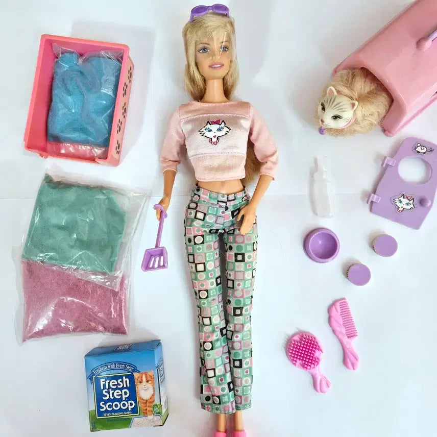 [BUNJANG] Mattel Vintage Barbie 2000s Kitty Fun Barbie Doll Set Used / 마텔  빈티지 바비 2000년 키티 펀 바비인형 세트 중고품