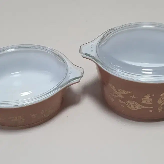 [BUNJANG] Vintage Pyrex Casserole Set (2) with Lids / 빈티지파이렉스  캐서롤 2개 세트