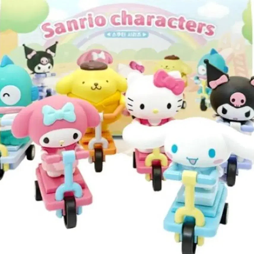 [BUNJANG] Sanrio My Melody Carabiner + Scooter Series Figure Set / 산리오 마이멜로디 카라비나 + 스쿠터 시리즈 피규어 세트