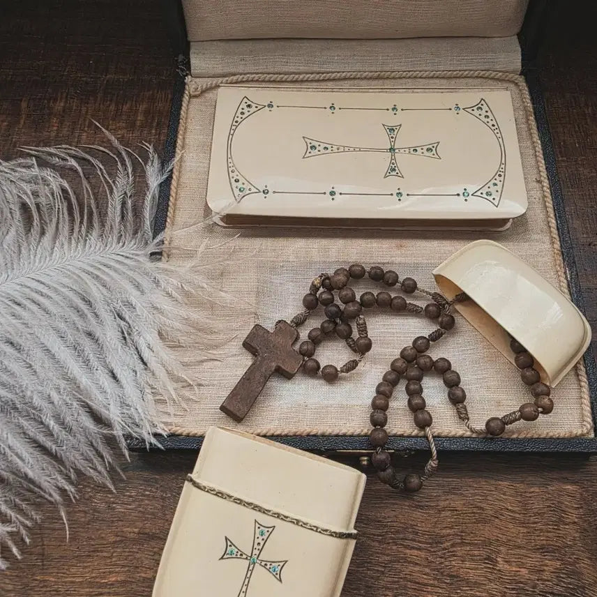 [BUNJANG] AVE MARIA Prayer Book with Wooden Rosary (1904) / 아베 마리아(AVE MARIA) 기도서