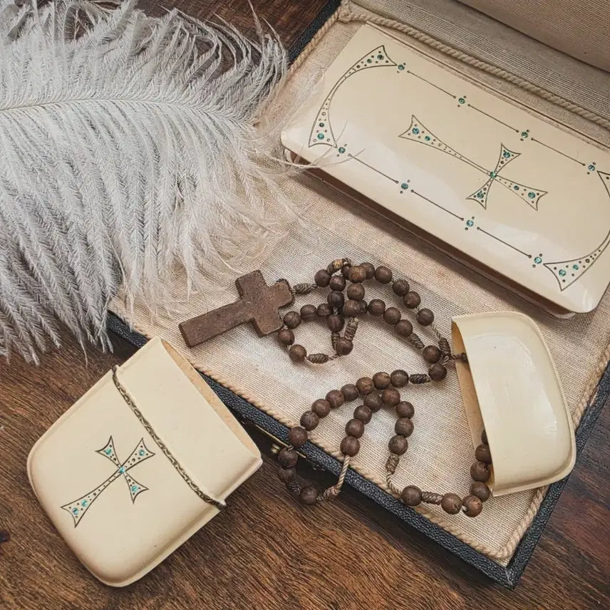[BUNJANG] AVE MARIA Prayer Book with Wooden Rosary (1904) / 아베 마리아(AVE MARIA) 기도서