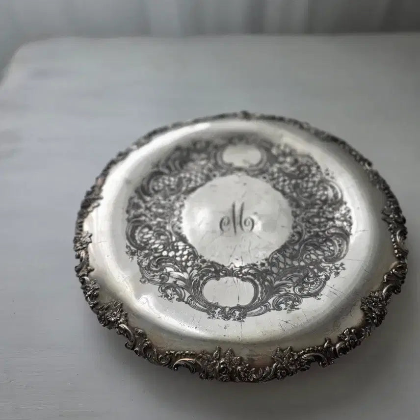 [BUNJANG] Meriden B. Company Silver-Plated Footed Platter / 미국 메리든(Meriden) 실버플레이트 풋드 플래터