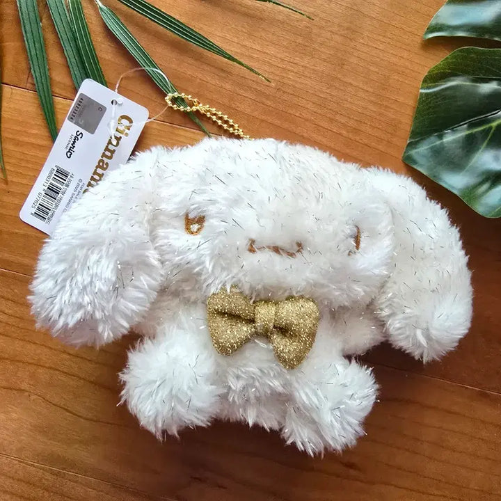 [BUNJANG] Gold Cinnamoroll Plush Doll Keychain Holder / (새상품) 골드 시나모롤 인형 키링 키홀더