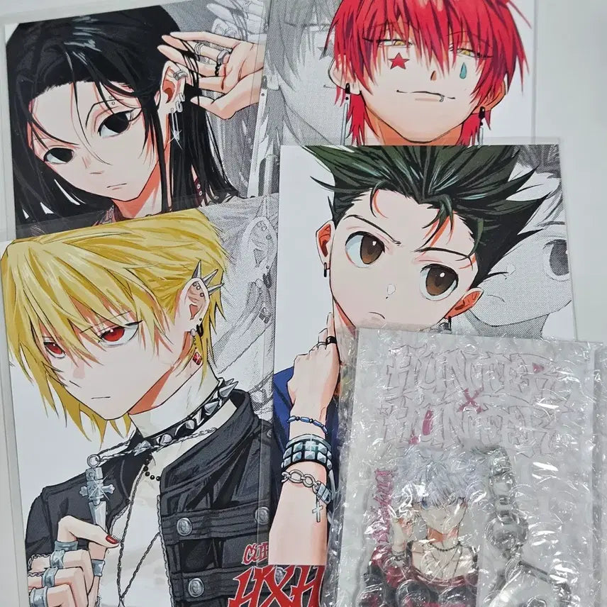 [BUNJANG] Hunter x Hunter Postcard Set &amp; Killua Keychain (Sealed) / 헌터헌터 엽서 키르아 키링 미개봉 일괄 양도