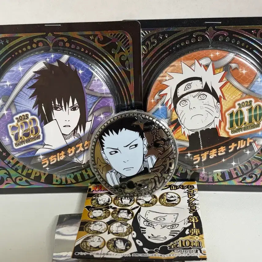 [BUNJANG] Naruto Jump Shop Can Badge Bundle Set (Sasuke, Naruto, Shikamaru) / [일괄] 나루토 점프샵 캔뱃지 사스케 나루토 시카마루