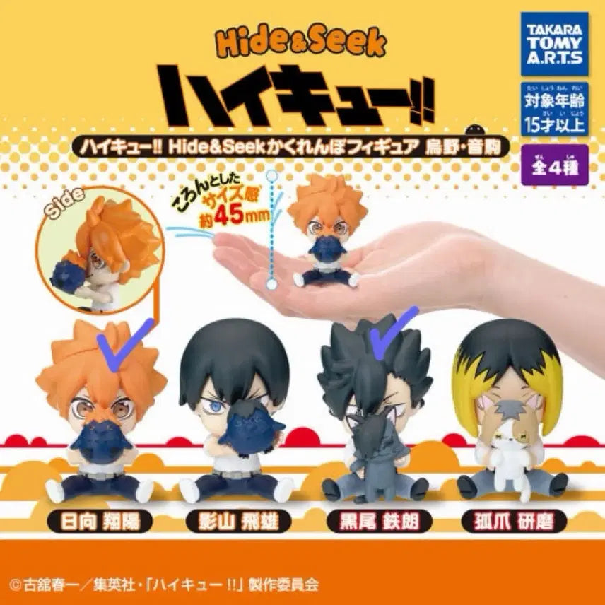 [BUNJANG] Haikyuu Hide-and-Seek Gachapon Capsule Figures Hinata, Kuroo (Sealed) / 미개봉)하이큐 숨바꼭질 가챠 캡슐 피규어 히나타 쿠로오