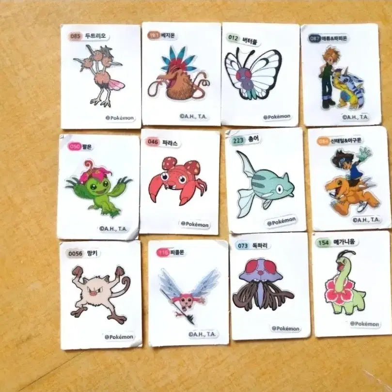[BUNJANG] Pokemon &amp; Digimon Stickers Bundle / 포켓몬&amp;디지몬 띠부실