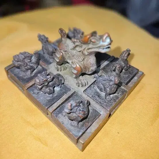 [BUNJANG] Bronze Compound Nine Palaces Mythical Beast Seal Set / 구리 복합 구궁신수 낙관 세트