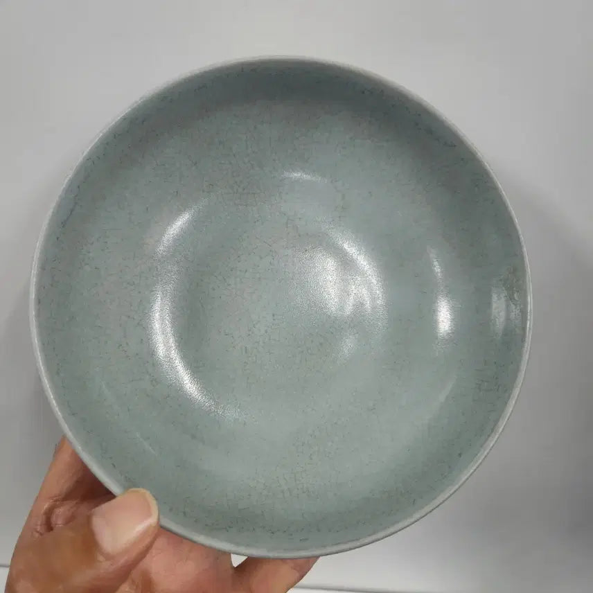 [BUNJANG] Song Dynasty, Hutian Kiln, Celadon Porcelain, Lotus Scroll Motif Plate / 중국도자기               송대 호전요 청백자 연판문 반