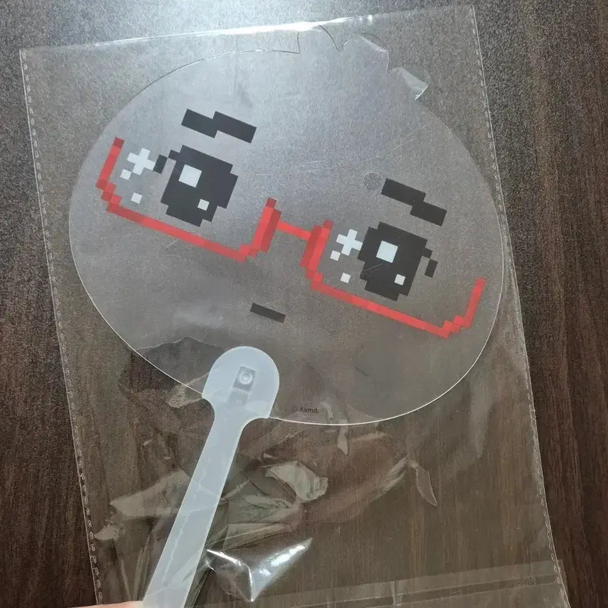 [BUNJANG] Annyeong Mandu Pop-up Transparent Fan (Sealed) / 미개봉 안경만두 팝업 투명 부채