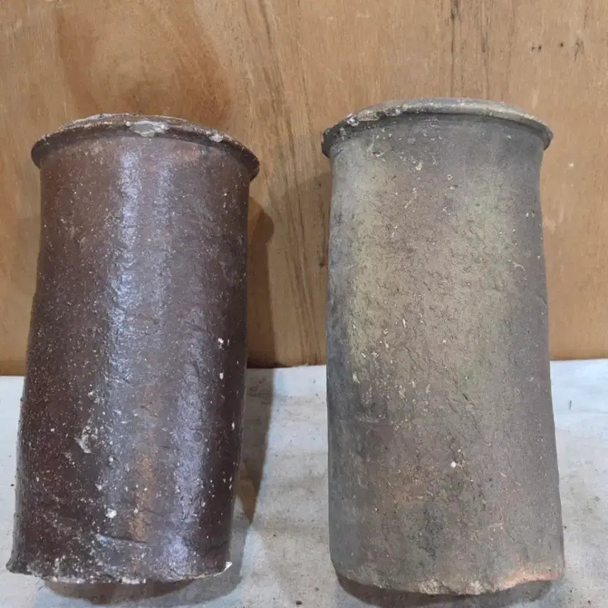 [BUNJANG] Antique Korean Shrimp Fermentation Jars (Set of 2) / 100년세월의 곤쟁이 젓독 2점