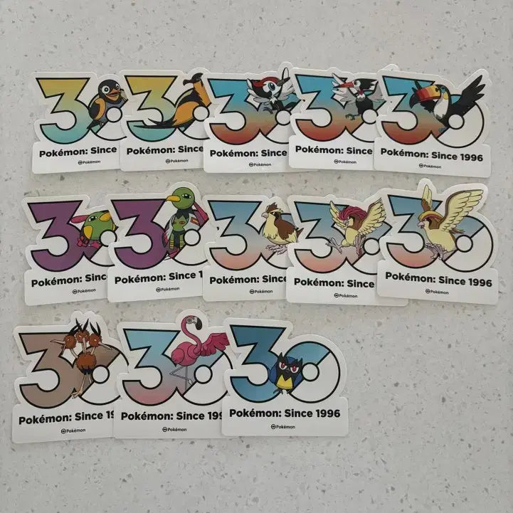 [BUNJANG] Pokemon 30th Anniversary Stickers / 포켓몬 30주년 스티커 새 포켓몬