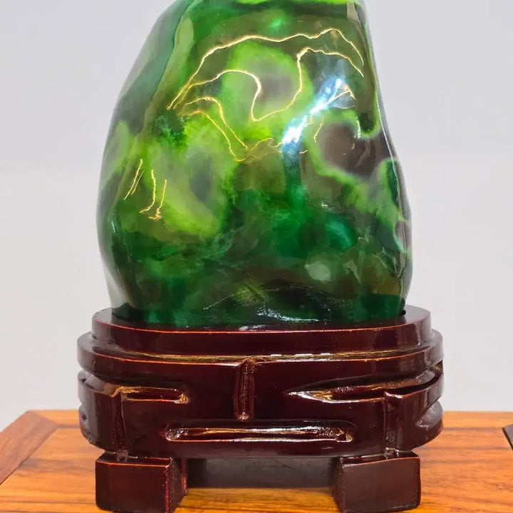 [BUNJANG] Green Agate Mineral Stone Display / 26080406 좋은 에너지를 주는 푸릇 푸릇한 마노석 광물 수석 팝니다