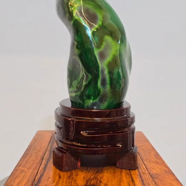 [BUNJANG] Green Agate Mineral Stone Display / 26080406 좋은 에너지를 주는 푸릇 푸릇한 마노석 광물 수석 팝니다