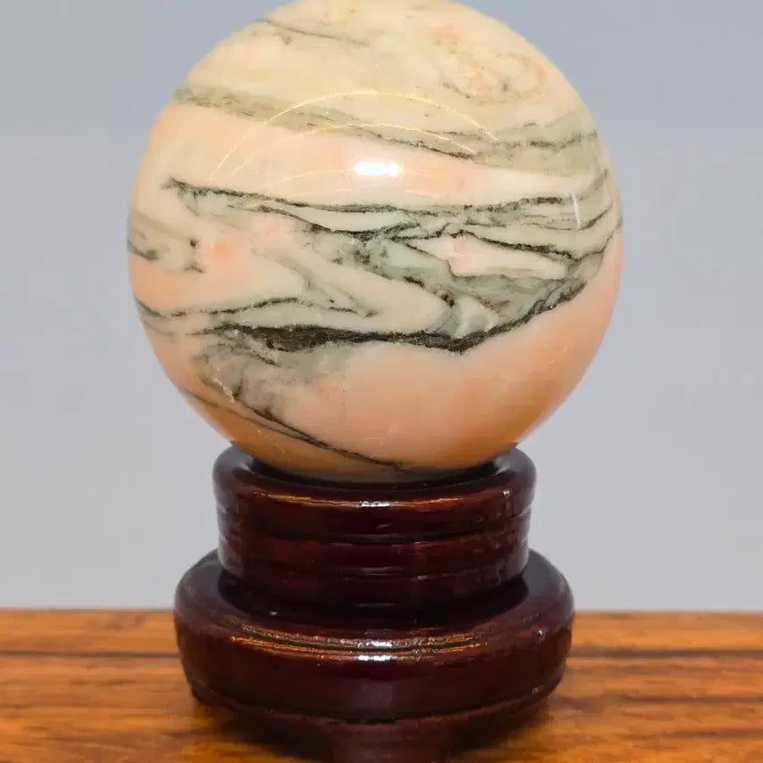 [BUNJANG] Unique Mineral Sphere Stone / 26080410 새 문양이 독특한 좋은 기운을 주는 광물 구가공석 수석 팝니다