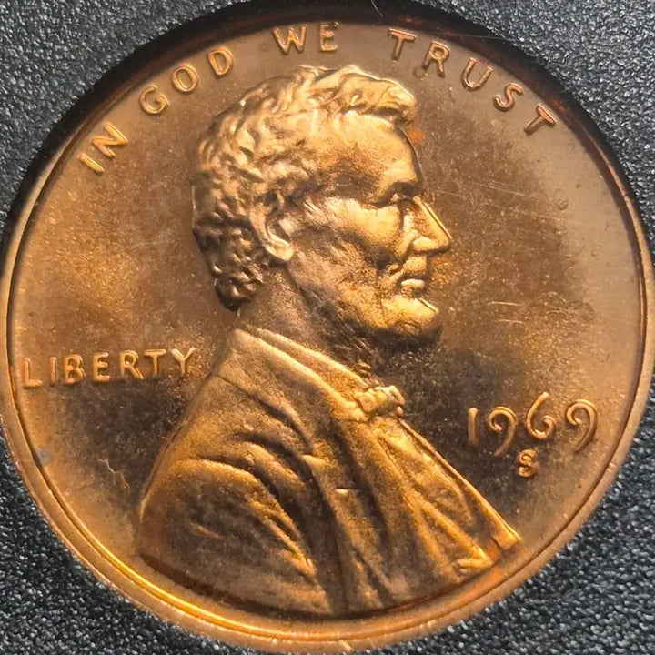[BUNJANG] 1969-S Lincoln Cent Error Coin (Proof) / 1969년 S 민트 링컨 센트. 얼굴 안압주조 에러 (프루프)주화