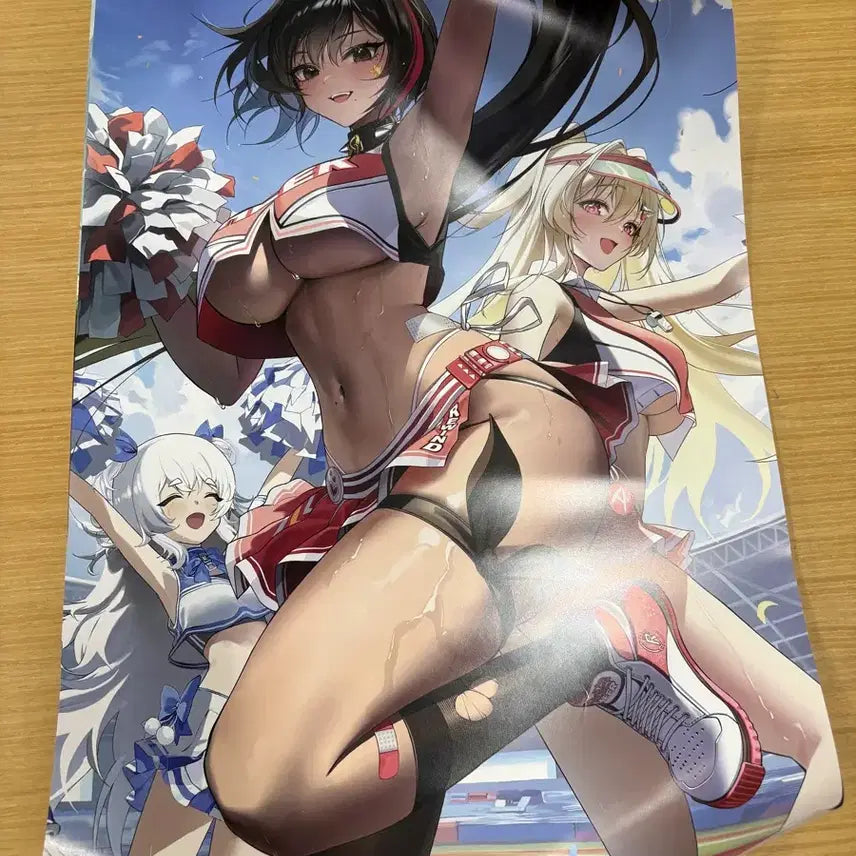 [BUNJANG] Nihon Kohden Arashiyama Hongryeon Badge and Poster Set / 니케 아라시야마 홍련 뱃지 및 포스터