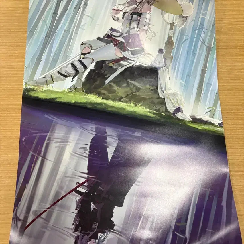 [BUNJANG] Nihon Kohden Arashiyama Hongryeon Badge and Poster Set / 니케 아라시야마 홍련 뱃지 및 포스터