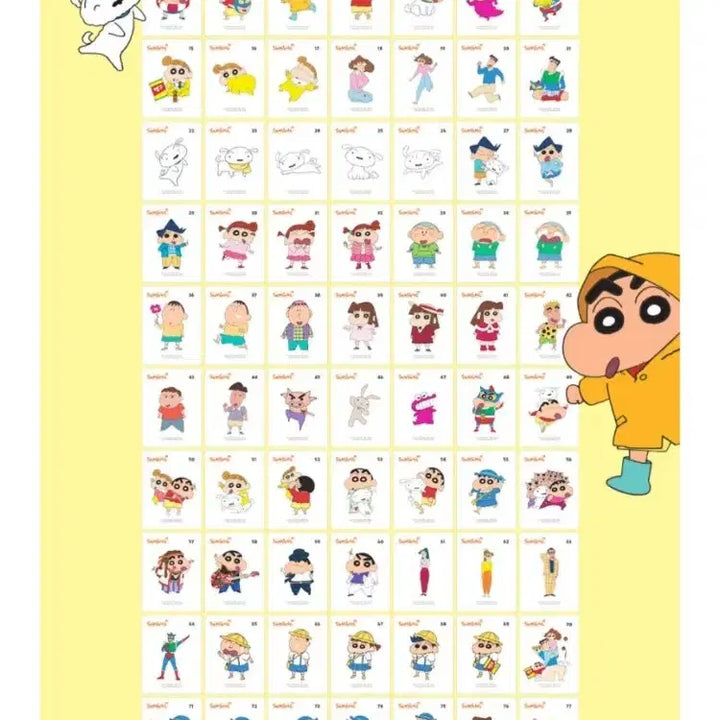 [BUNJANG] Crayon Shin-chan "Bread Bug" Stickers (3rd Series) - 62 Unique Variants / 짱구3탄 띠부씰 62종 짱구띠부씰