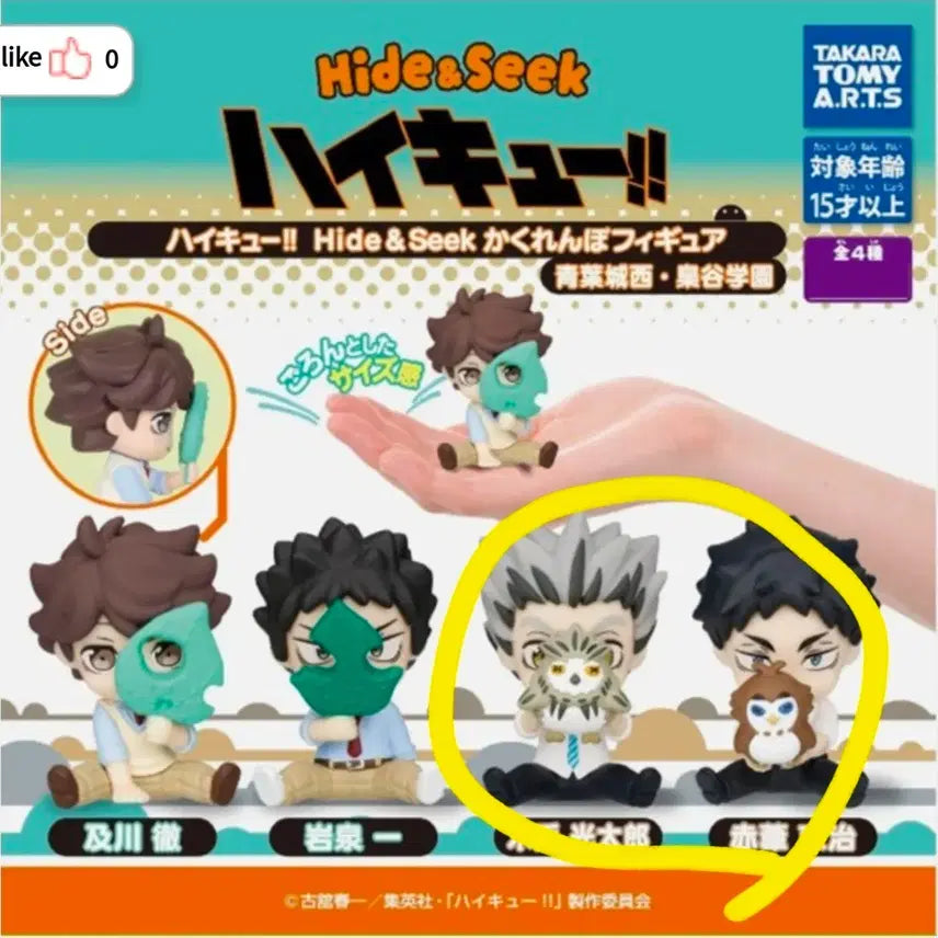 [BUNJANG] Haikyu!! Hide-and-Seek Mascot Figure Collection - Bokuto Koutarou &amp; Akaashi Keiji (Fukurodani) / 하이큐 숨바꼭질 피규어 마스코트 캡슐토이 가챠 후쿠로다니 보쿠토 아카아시 룩업 피규어