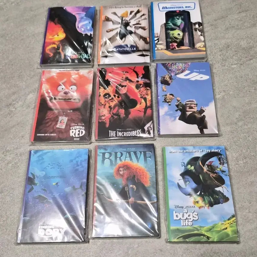 [BUNJANG] Pixar Kuji Postcard Book Set / 해피쿠지 픽사쿠지 엽서북 9종세트